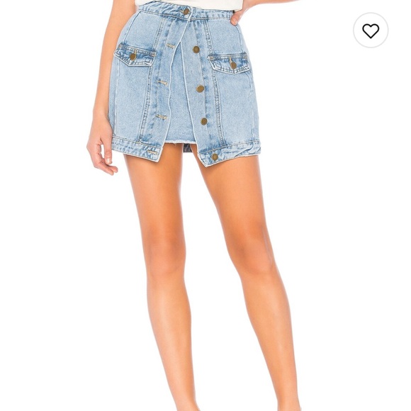 By the way Renee double layer denim skirt - Picture 1 of 5